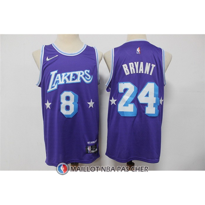 Maillot Los Angeles Lakers Kobe Bryant NO 8 24 Ville Edition 2021-22 Volet